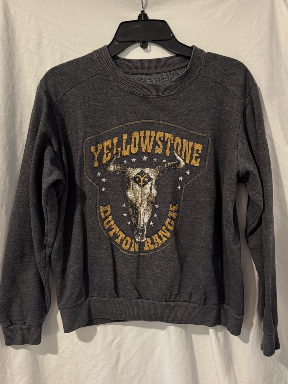 Yellowstone Dutton Ranch Graphic Crewneck Sweater - Charcoal
